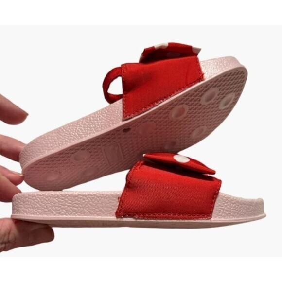 Disney Minnie Mouse Toddler Girls Red & Pink Polka Dot Sandals Size 7/8 - Picture 4 of 4